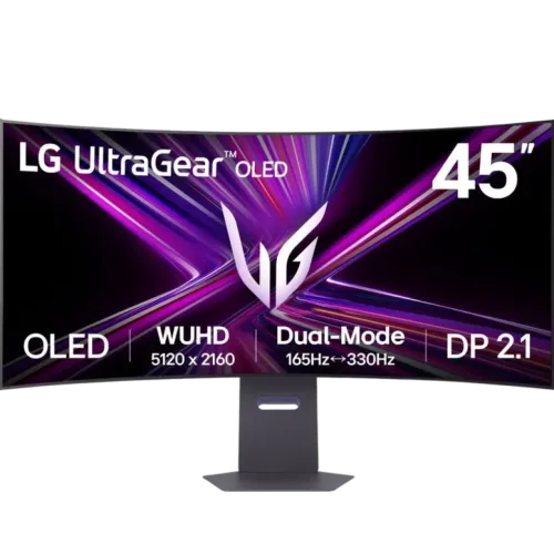 LG UltraGear 45GX950A-B 44.5 OLED UltraWide Dual UltraHD 5K2K 165Hz 0.03ms FreeSync Premium Pro Curva Monitor PC