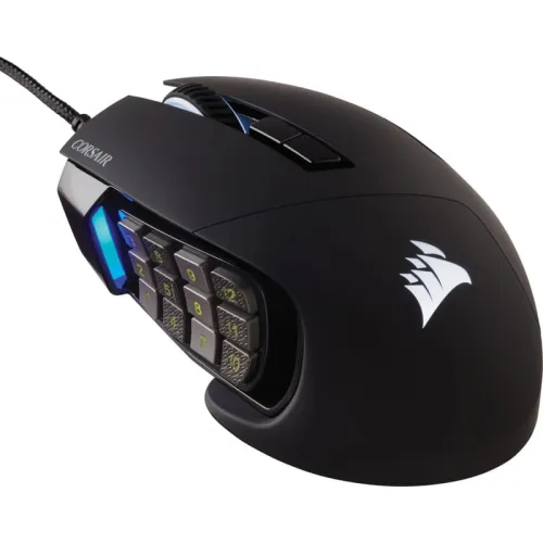 Corsair Scimitar RGB Elite USB 18000 DPI Negro Ratón Gaming