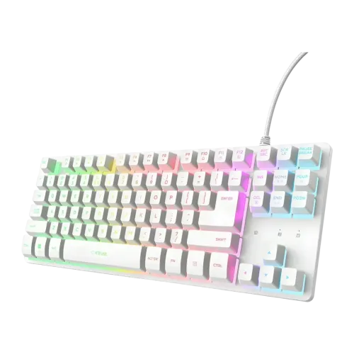 Teclado Gaming Trust GXT 833W Thado TKL Mecánico RGB Blanco