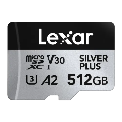 Tarjeta microSDXC Lexar Professional Silver Plus 512GB V30 U3 A2 UHS-I
