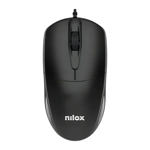 Ratón Nilox Negro Cable USB Oficina MOUSB1011