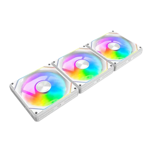 Kit de ventiladores Darkflash Gauss G24 3 en 1 120mm ARGB Blanco