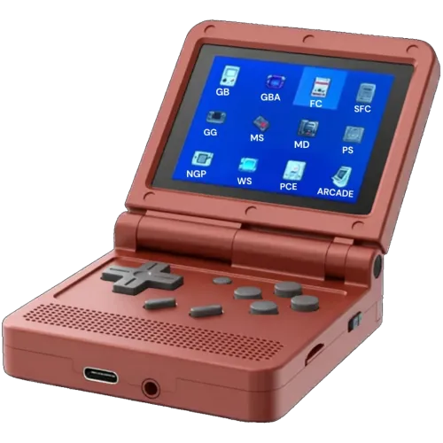 Powkiddy V90 Consola Portátil Retro Rojo
