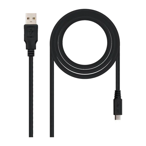 Cable Nanocable USB 2.0 Tipo A Macho a Micro USB B Macho 0,8 m Negro