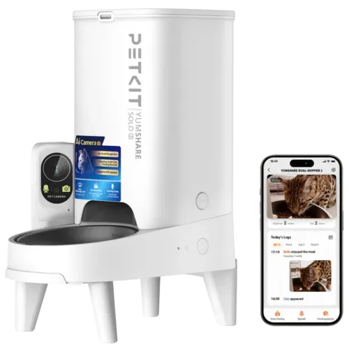Petkit Yumshare Solo 2 con Cámara Comedero Automático 3 L WiFi 10 comidas/día Blanco