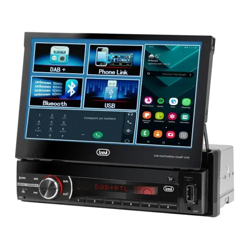 Autorradio Trevi MDV 6380 DAB Negro 7 pulgadas Táctil 1DIN