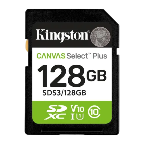 Tarjeta SD Kingston Canvas Select Plus SDXC 128GB UHS-I U1 V10