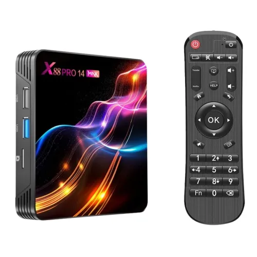 X88 PRO 14 Max 2GB/16GB Android 14 4K WiFi doble banda Bluetooth RK3528 Gigabit TV Box