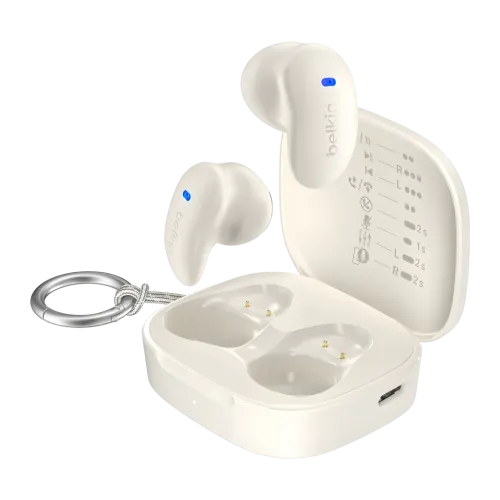Belkin SoundForm Anywhere TWS Bluetooth 5.3 20h IPX4 Multipunto Auriculares inalámbricos