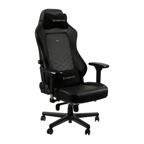 Silla Gaming noblechairs HERO PU Negro/Dorado 150kg Reclinable