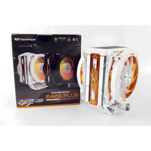 Disipador CPU Darkflash E400 Plus 235W TDP ARGB Direccionable Blanco