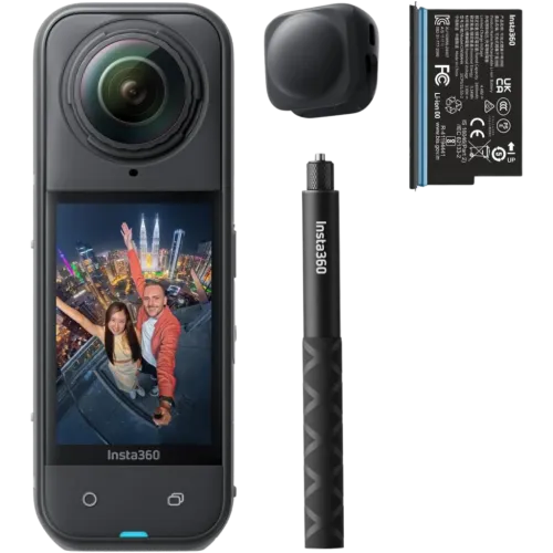 Insta360 X5 Negro Medianoche 8K FlowState sumergible 15 m Cámara deportiva