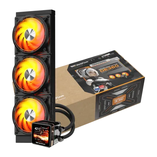 Refrigeración Líquida AIO Darkflash DE360 315W TDP 360mm Negro