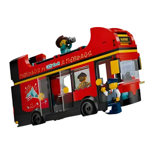 Juego de construcción LEGO City 60407 Autobús Turístico Rojo de Dos Plantas