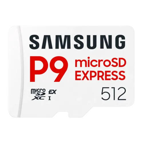 Tarjeta microSD Samsung P9 Express V30 U3 A1 512GB UHS-I Blanco