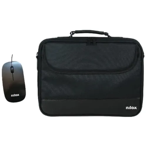 Nilox NXMOS5156BK + Ratón USB Negro Maletín para portatil 15.6