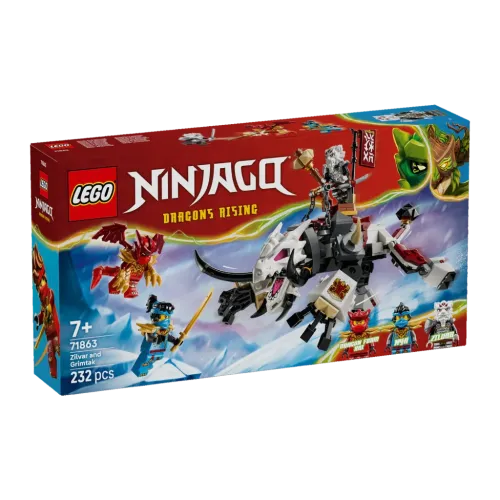 Set de construcción LEGO Ninjago 71863 Zilvar y la Bestia Dragón Grimtak 232 piezas 7+ años