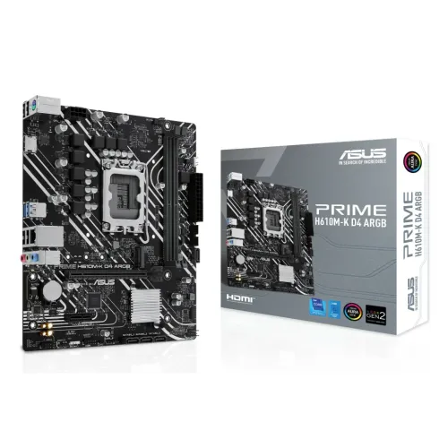 Placa Base ASUS PRIME H610M-K ARGB Intel H610 LGA 1700 DDR5 Micro ATX