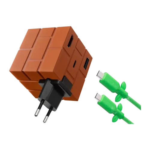 Cargador Powkong Pipe-dock Portable All-in-One GaN 65W USB-C PD