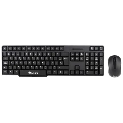NGS Euphoria Kit Teclado + Ratón inalámbrico Inglés Negro