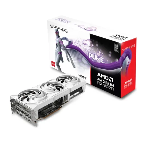 Tarjeta gráfica Sapphire PURE Radeon RX 9070 16GB GDDR6 OC Blanco