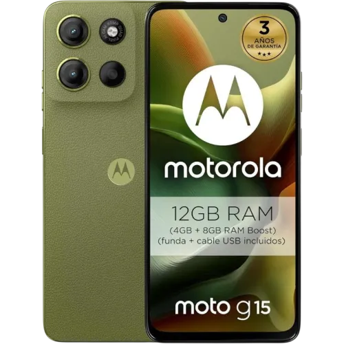 Motorola Moto G15 4G 8GB/512GB Verde Iguana 6,72 pulgadas LCD 50MP 5200mAh NFC