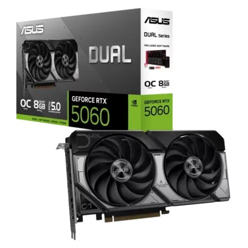 ASUS Dual -RTX5060-O8G NVIDIA GeForce RTX 5060 8 GB GDDR7 Tarjeta Gráfica