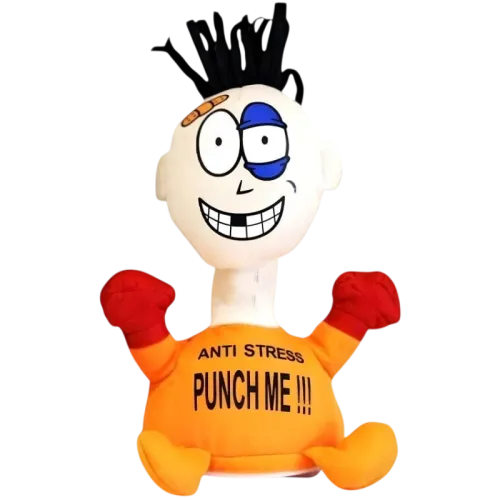 Muñeco Pablo Anti Stress Punch Me Naranja