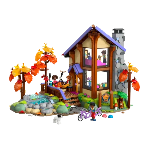 Set LEGO Friends 42705 Acogedora Cabaña Otoñal en el Bosque 1229 piezas A partir de 9 años