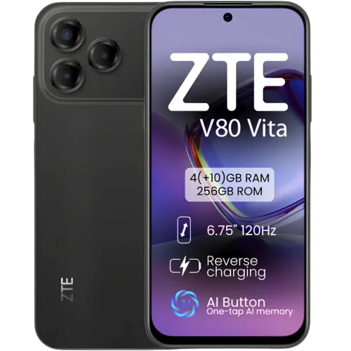 ZTE Blade V80 Vita 4G 4GB/256GB Negro 6,75 pulgadas IPS 120Hz 50MP 5000mAh NFC
