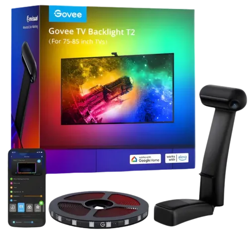 Govee H605C Backlight T2 para TV WiFi Bluetooth RGBIC compatible con Google Tira LED