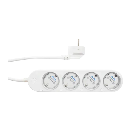 Regleta inteligente Shelly Power Strip 4 Gen4 Blanco Protección sobrecargas WiFi 16A
