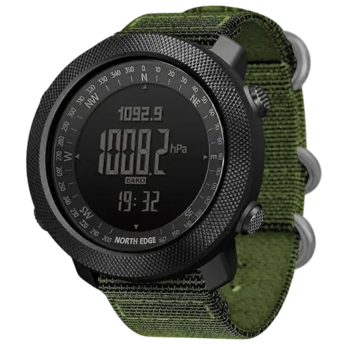 North Edge Apache con Correa de Nailon Verde- Reloj Digital