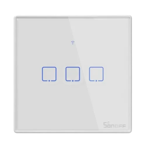 SONOFF T2EU3C-RF 3 botones RF 433 MHz WiFi compatible con Alexa y Google Interruptor táctil inteligente programable