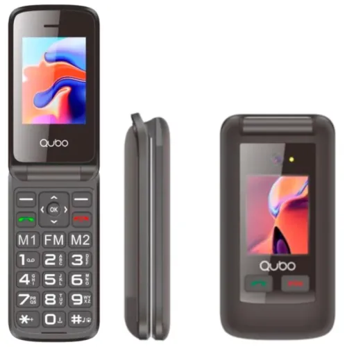 Qubo X-247BL Negro 2,4 pulgadas para personas mayores Móvil básico