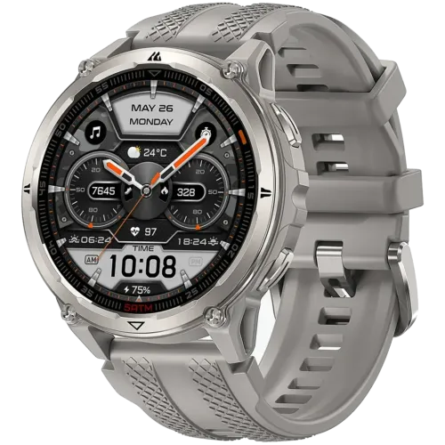KOSPET Orb 2 Plata 1,43 pulgadas AMOLED GPS doble banda Llamadas Bluetooth 16 días +170 deportes 5ATM IP69K Smartwatch