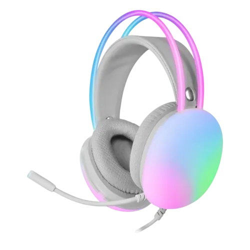 Mars Gaming MH-GLOW Blanco Diadema con micrófono Auriculares