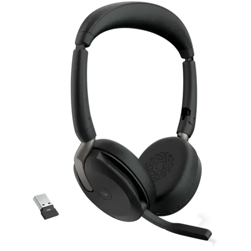 Jabra Evolve2 65 Flex UC Stereo USB-A con base de carga Diadema Bluetooth 5.2 32h Multipunto Auriculares inalámbricos