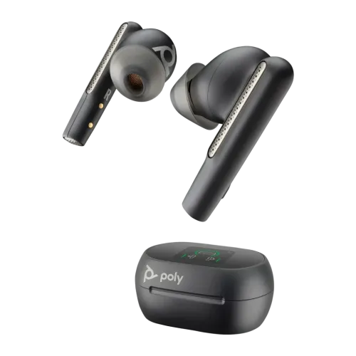 Auriculares true wireless Poly Voyager Free 60+ UC Cancelación de Ruido TWS Negro
