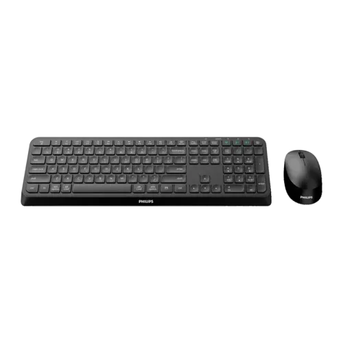 Teclado y ratón Philips 4000 Series Inalámbrico RF + Bluetooth 5.0 QWERTY Inglés Negro SPT6407B