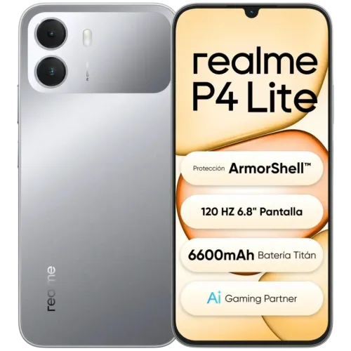 Realme P4 Lite 4G 4GB/128GB Gris 6,74 pulgadas IPS 90Hz 13MP 6300mAh