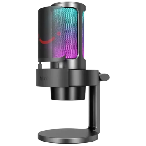 Fifine AmpliGame A8 RGB Micrófono USB Tipo C para Grabación y Transmisión en PC
