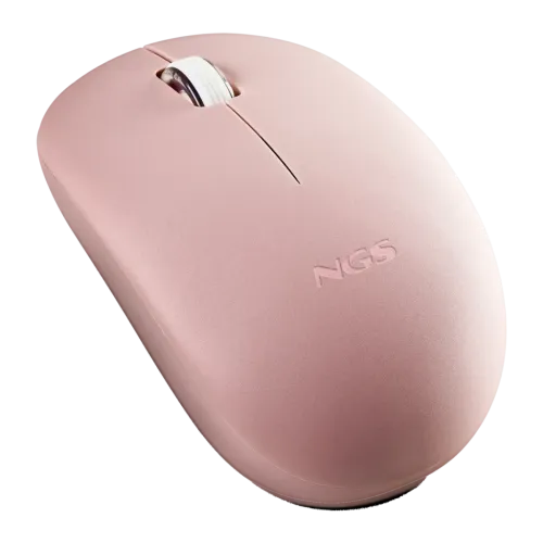 Ratón NGS Fog Pro Rosa Inalámbrico Ergonómico Silencioso
