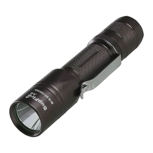 Linterna LED Superfire A6 Negro Batería 18650 recargable 555 lúmenes 155m