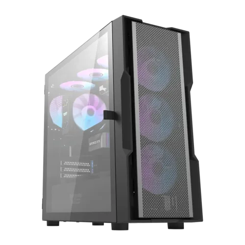 Caja PC Darkflash DK431 Mesh Cristal Templado ATX 4 Ventiladores ARGB Negro