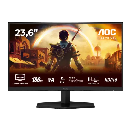 Monitor gaming AOC C24G42E 23,6 pulgadas 180Hz Full HD VA Curvo 1500R 4ms GTG