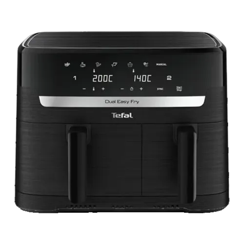 Freidora de Aire Tefal Dual Easy Fry Essential EY901N Doble Cesta 8,3L 2700W