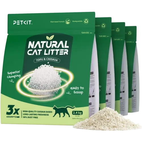 PETKIT Arena de Tofu para Gatos 100% Natural (Pack x4)