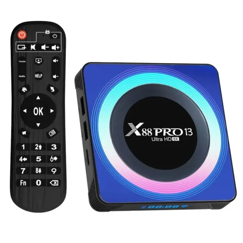 X88 PRO 13 Caja Acrílica 4GB/32GB Android 13 4K WiFi 6 Bluetooth RK3528 TV Box