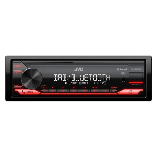Autorradio JVC Negro 1 DIN Bluetooth 4.2 KD-X282DBT